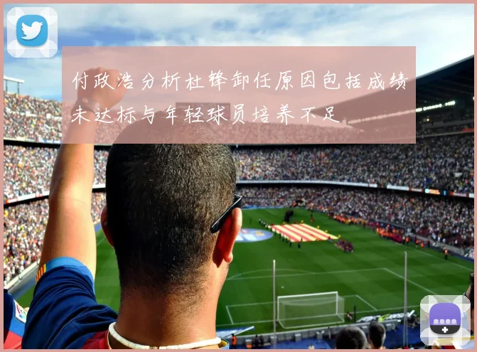 付政浩分析杜锋卸任原因包括成绩未达标与年轻球员培养不足